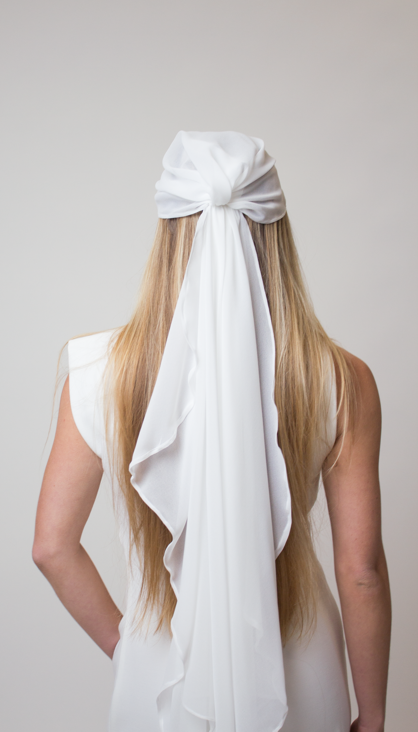 Chiffon bridal bandana veil