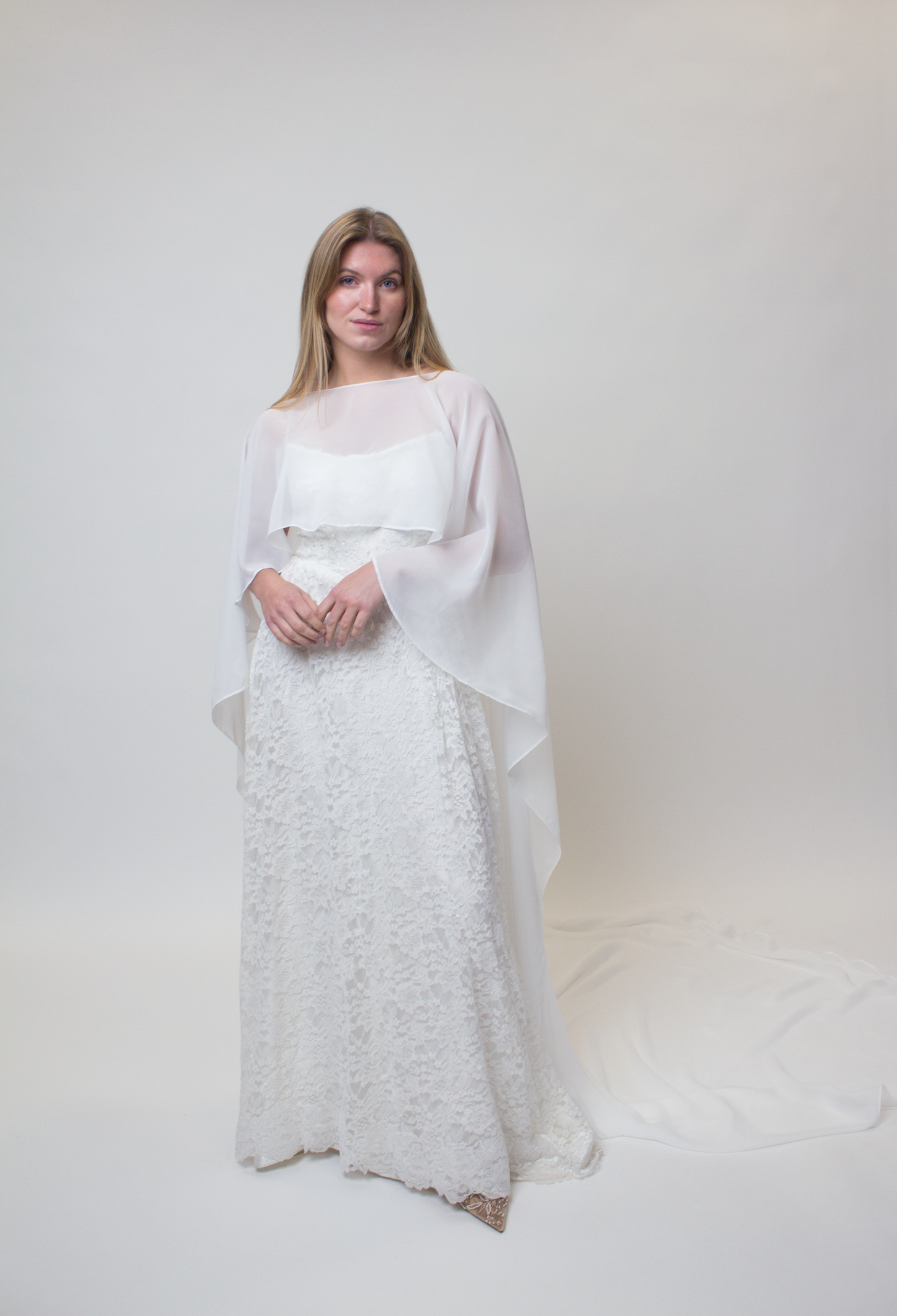 Chiffon cover up cape