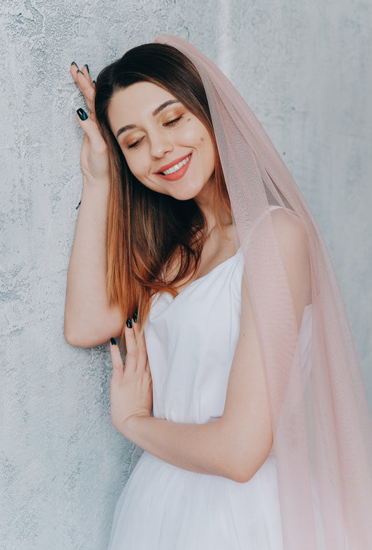 Blush English Net veil