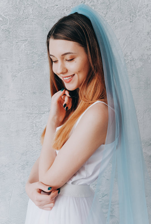 Sky blue veil