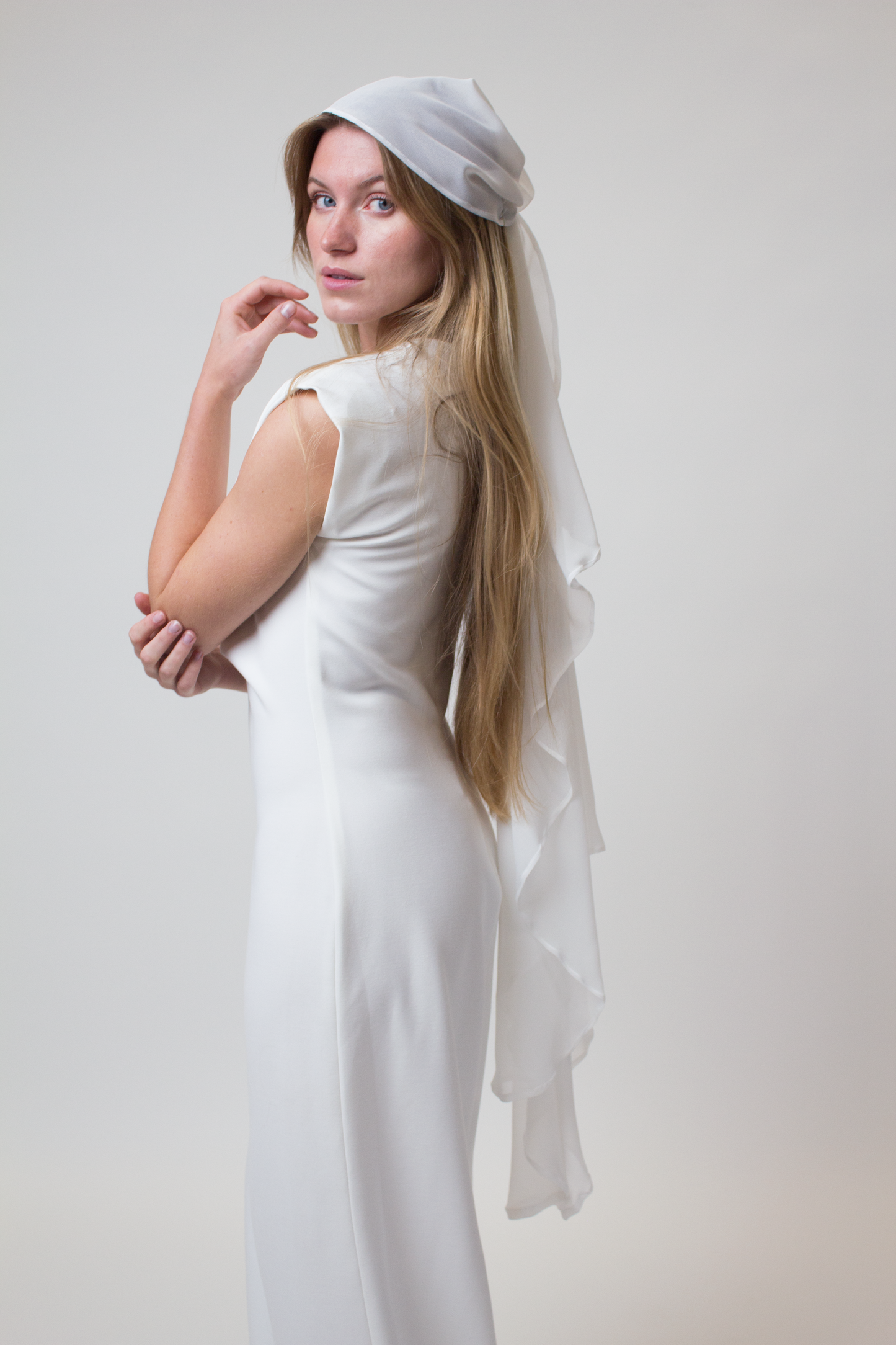 Chiffon bridal bandana veil