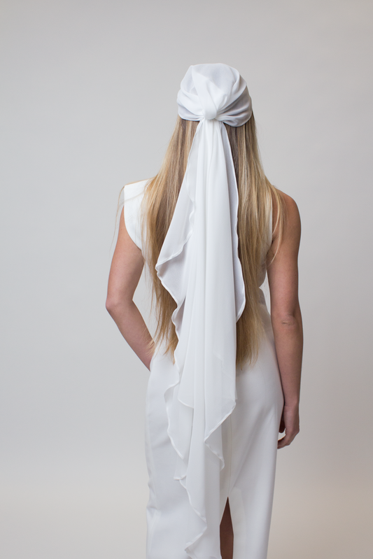 Chiffon bridal bandana veil