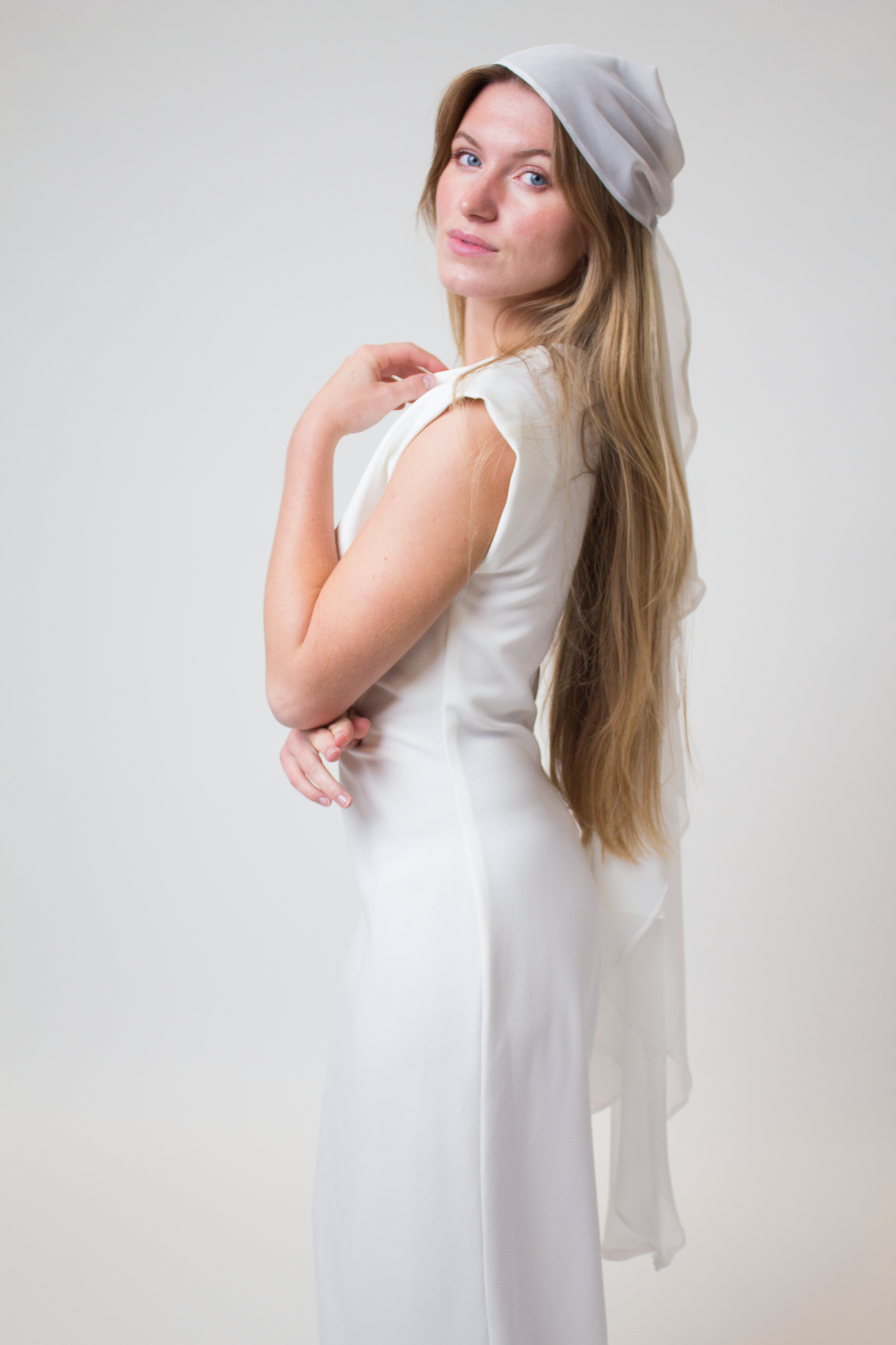 Chiffon bridal bandana veil