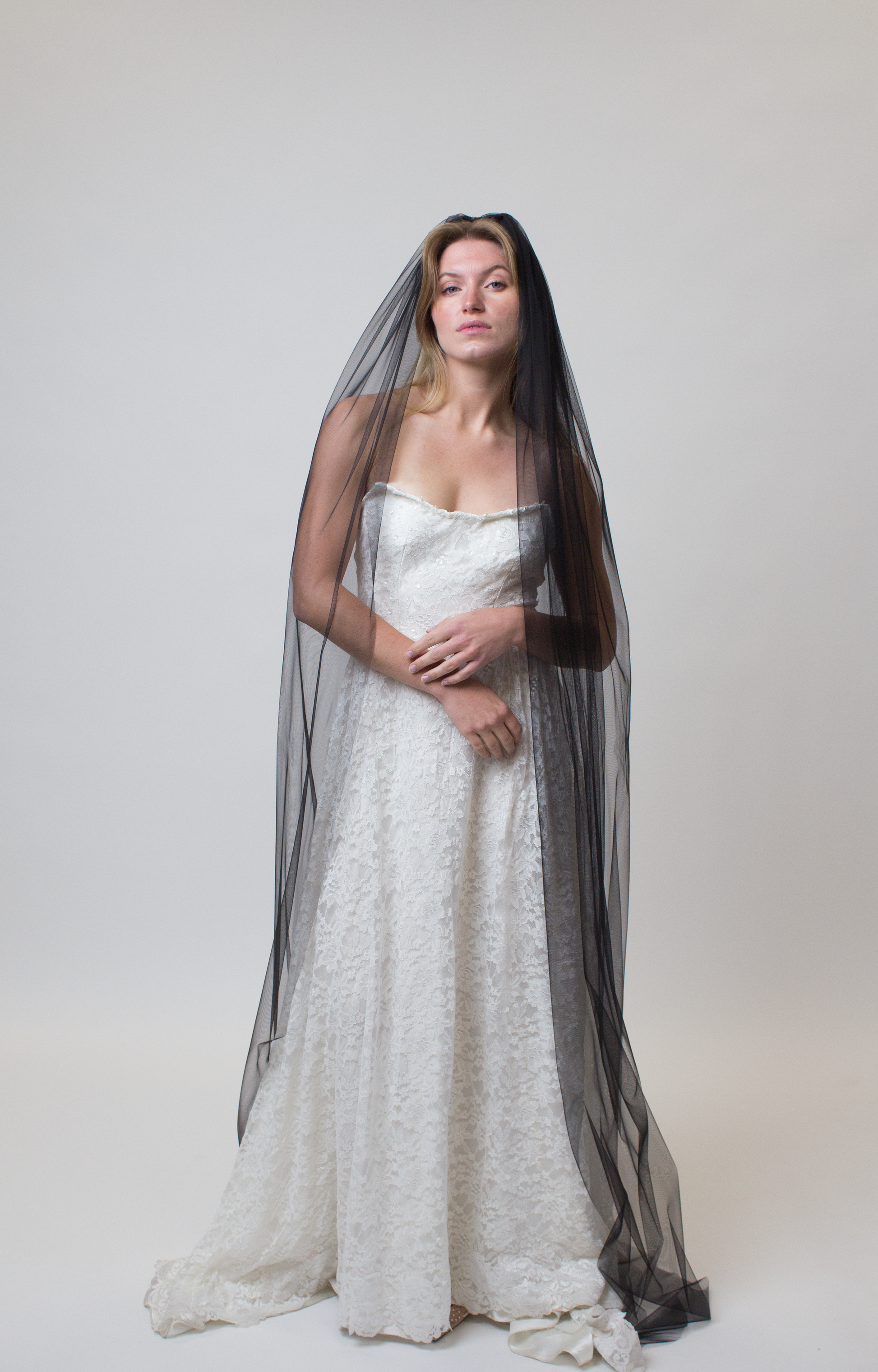 Black Wedding Veil – Anza Bridal
