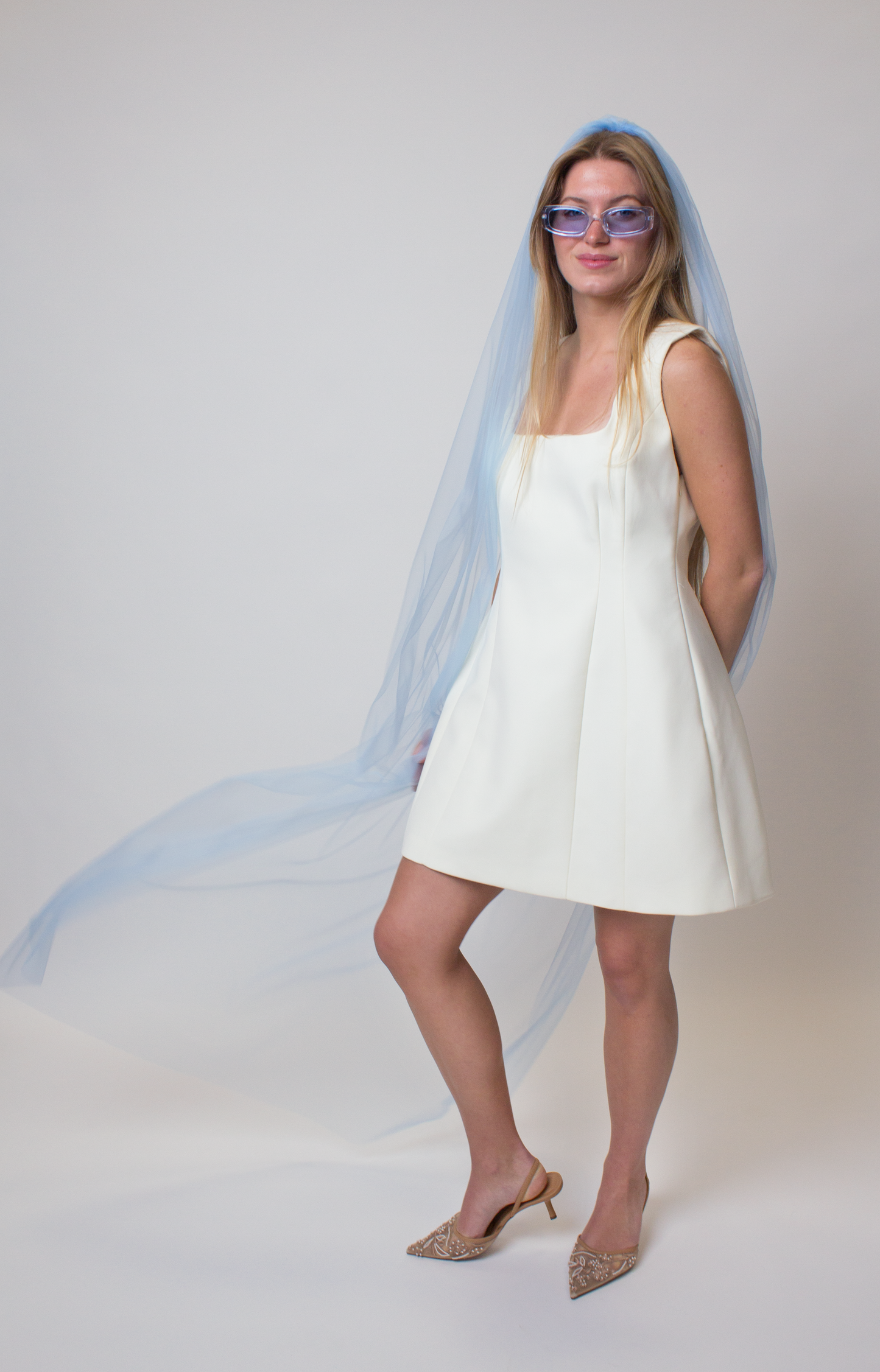 Sky blue veil