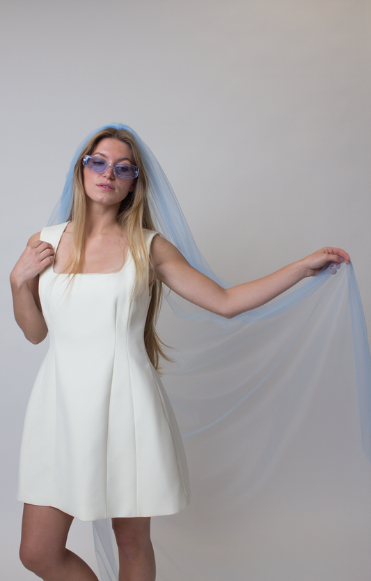 Sky blue veil