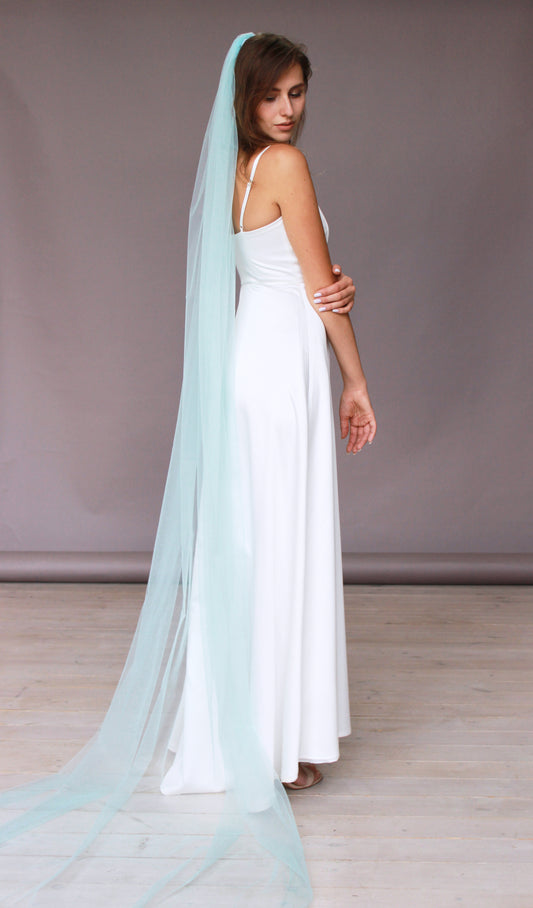 Mint blue veil