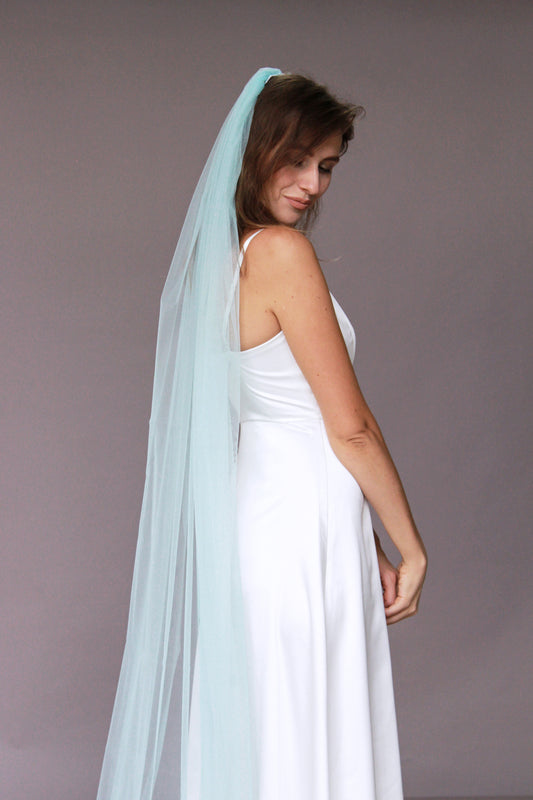 Mint blue veil