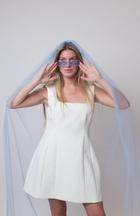 Sky blue veil