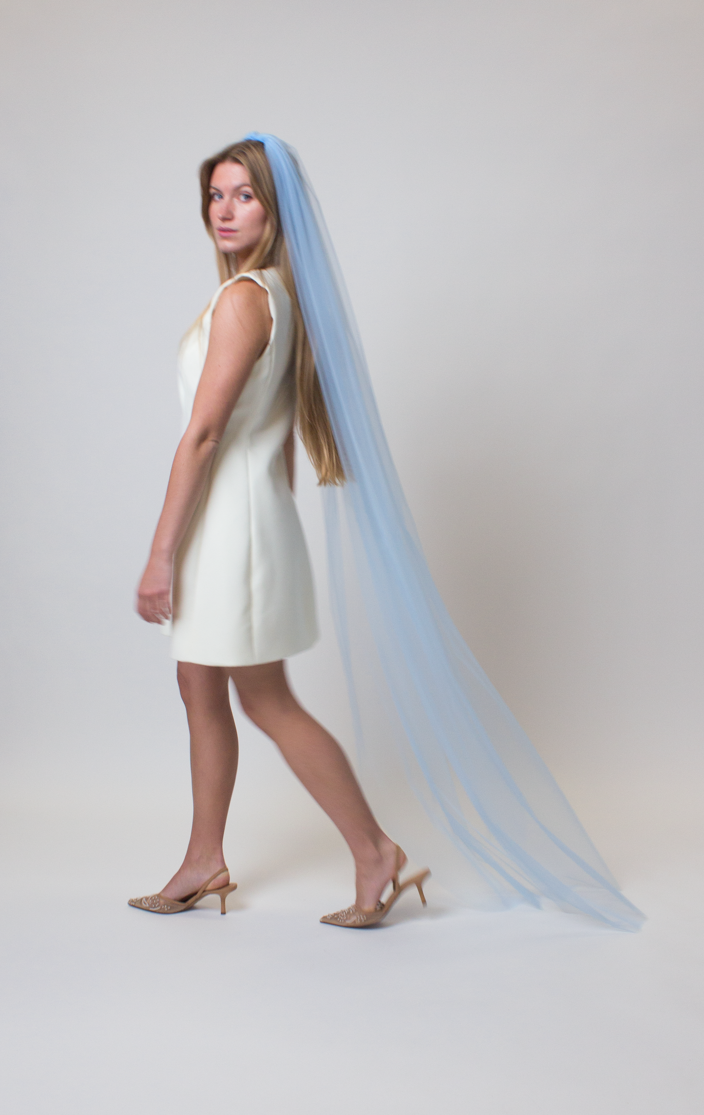 Sky blue veil