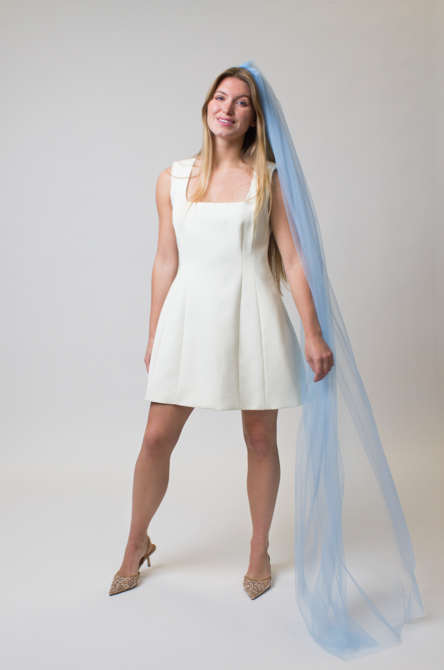 Sky blue veil