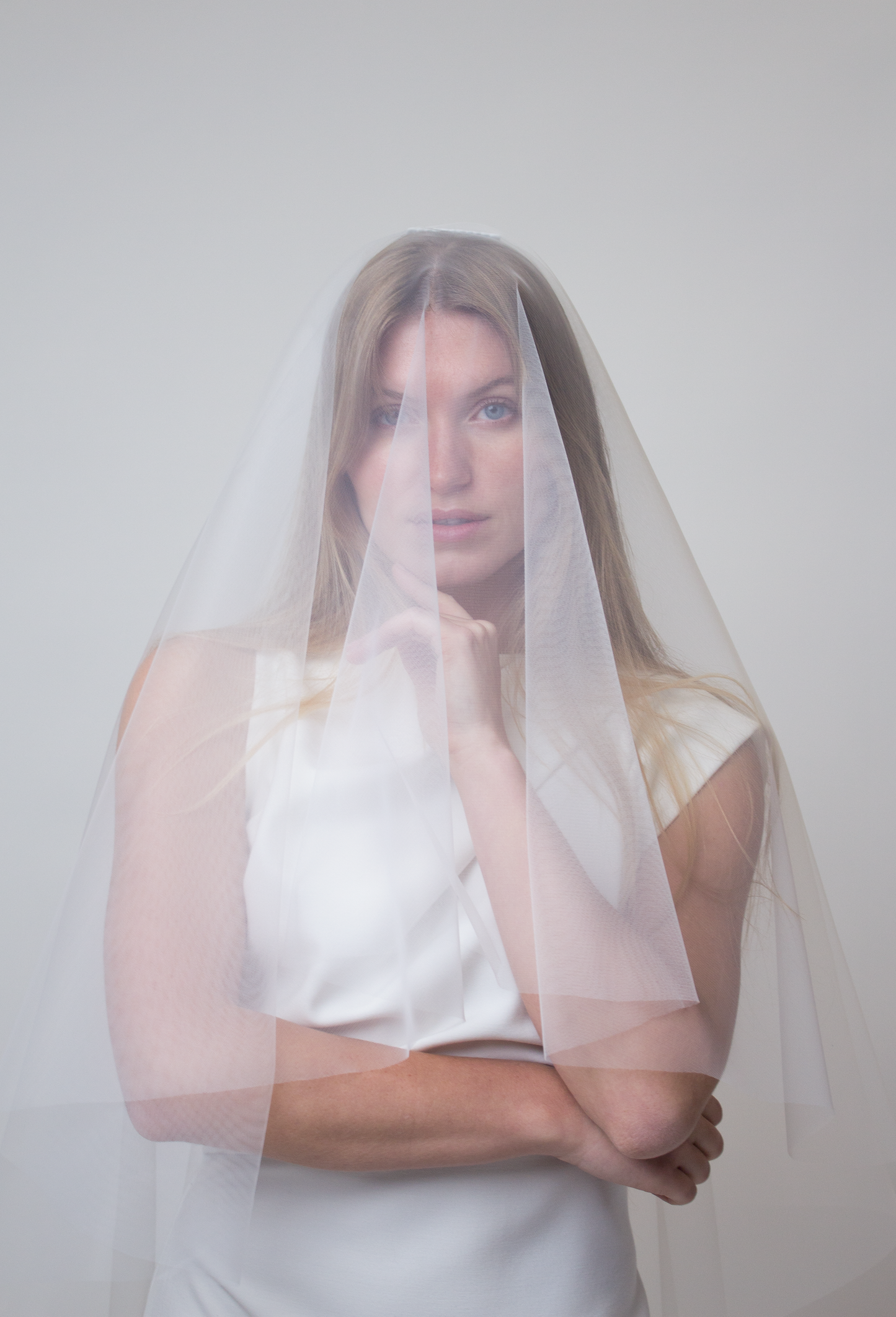 Veil with a blusher