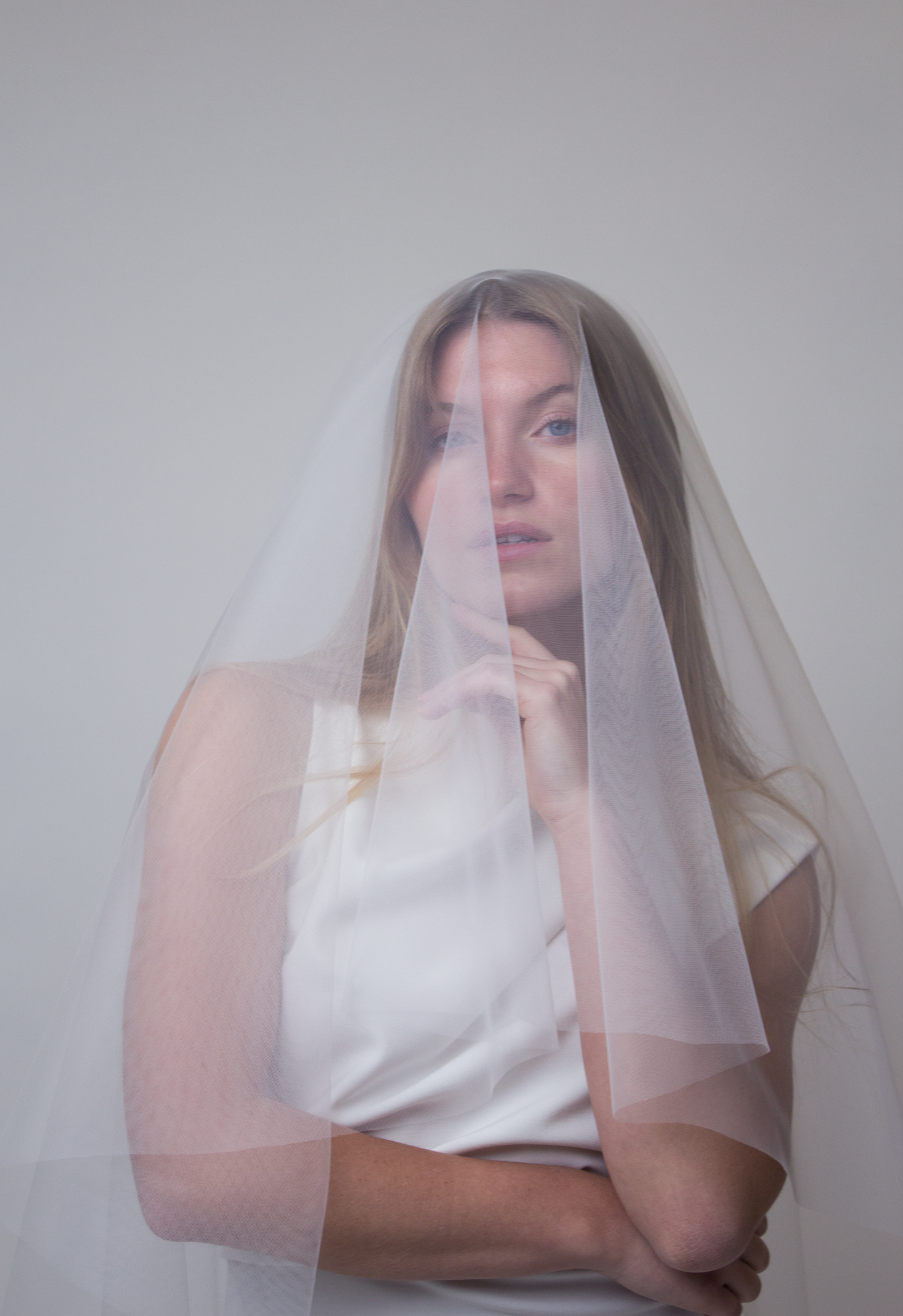 Veil with a blusher