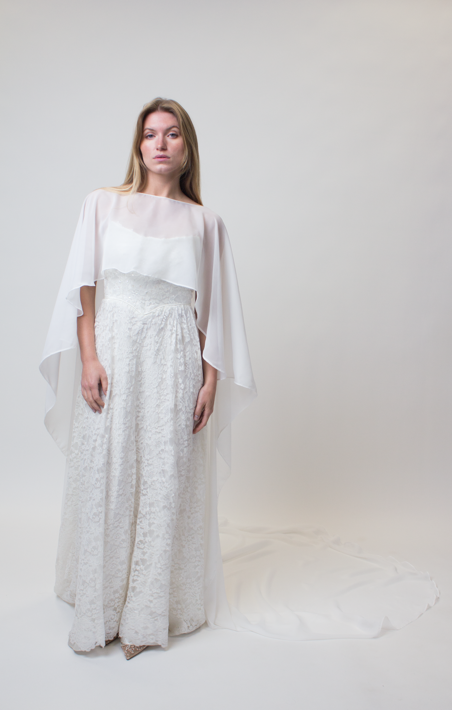 Chiffon cover up cape