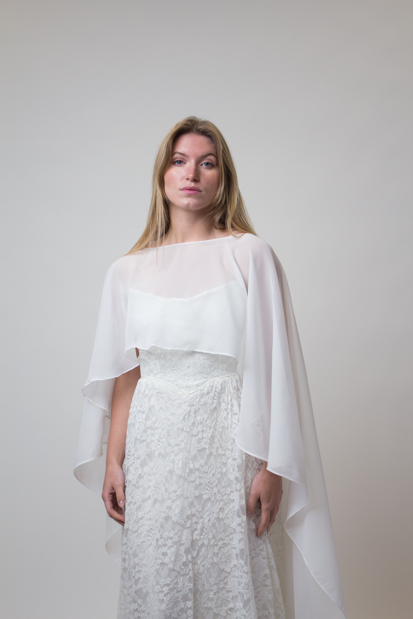 Chiffon cover up cape