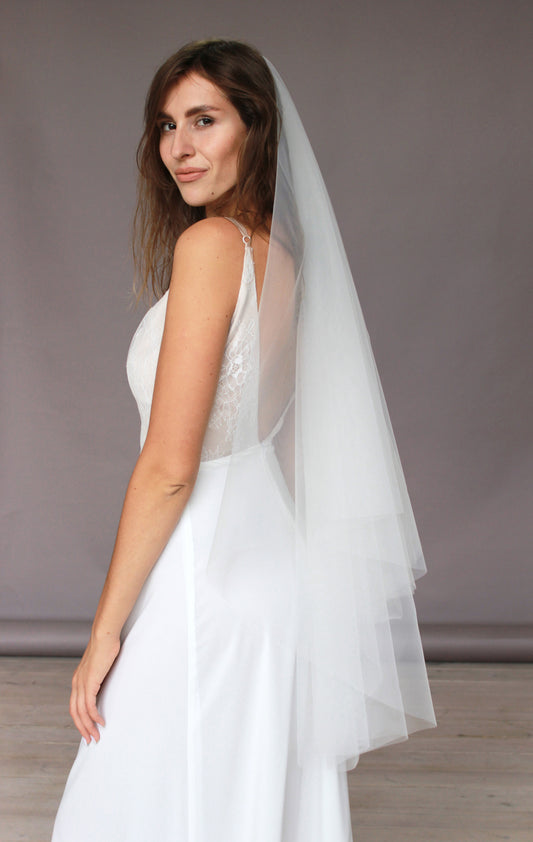 Veil with a blusher