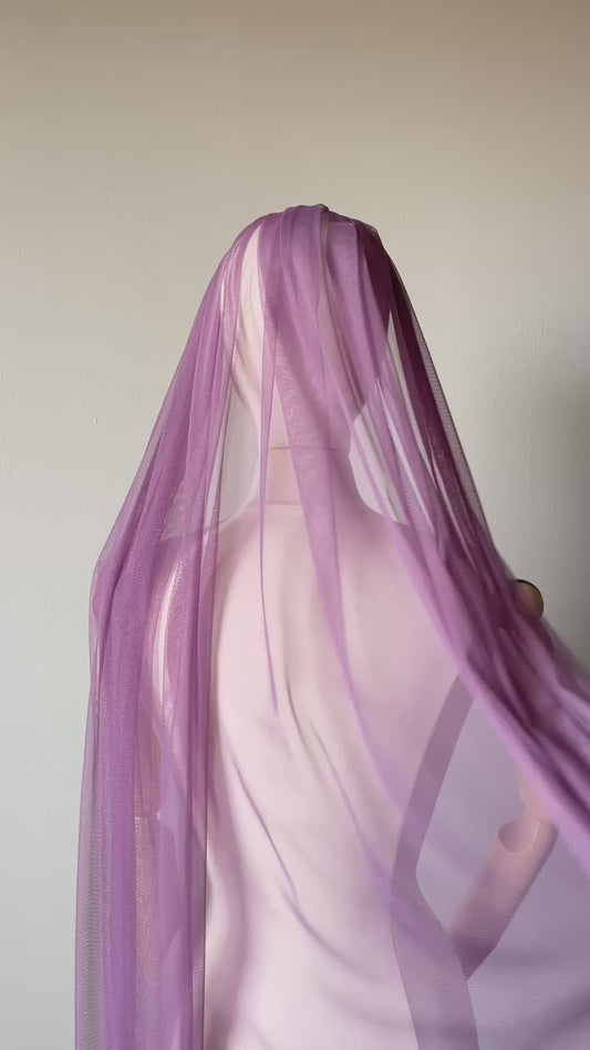 Purple English Net veil