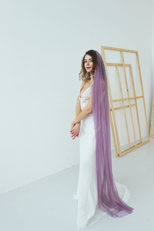 Purple English Net veil