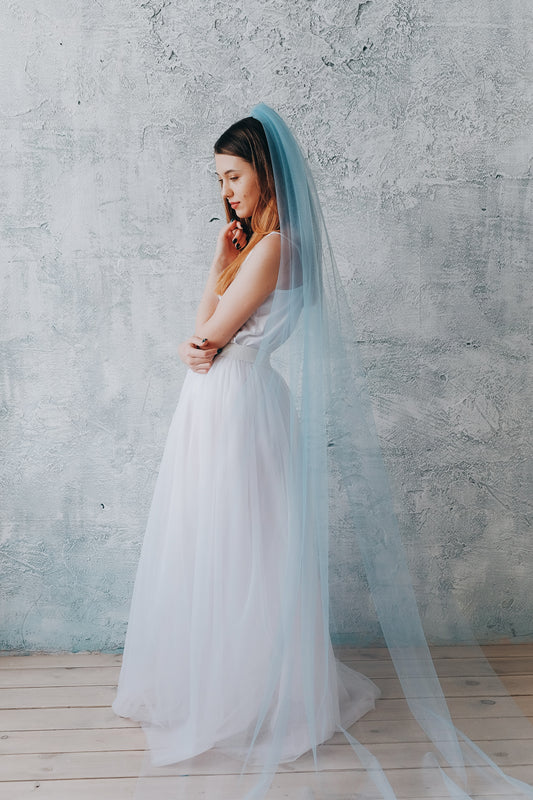 Sky blue veil