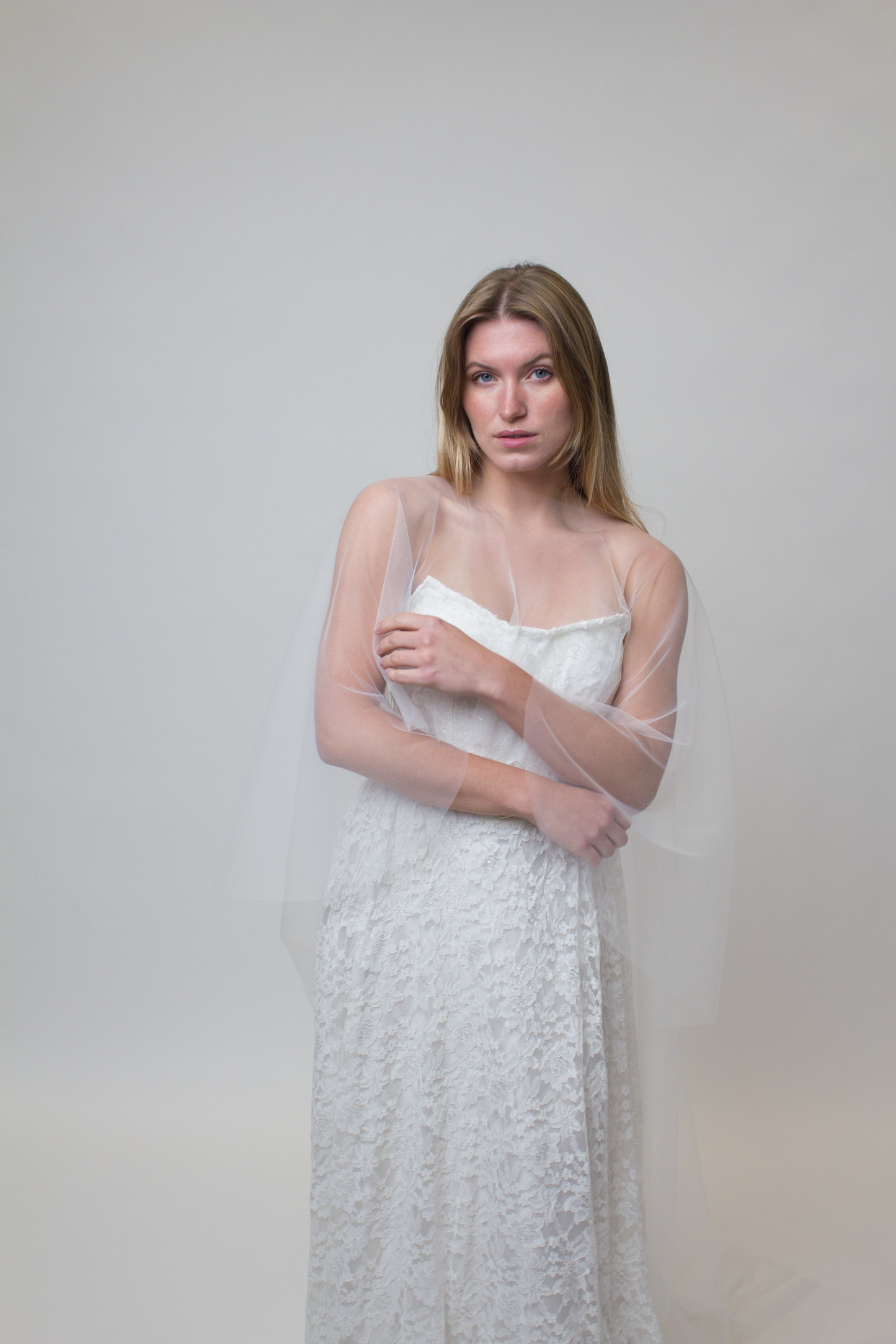 Tulle cover up cape