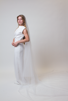 Extra wide drop veil